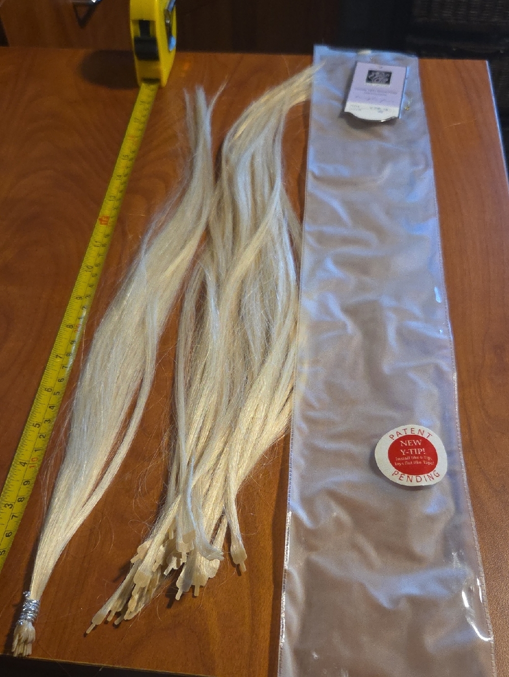 Blonde Human Hair Extensions Y Tip